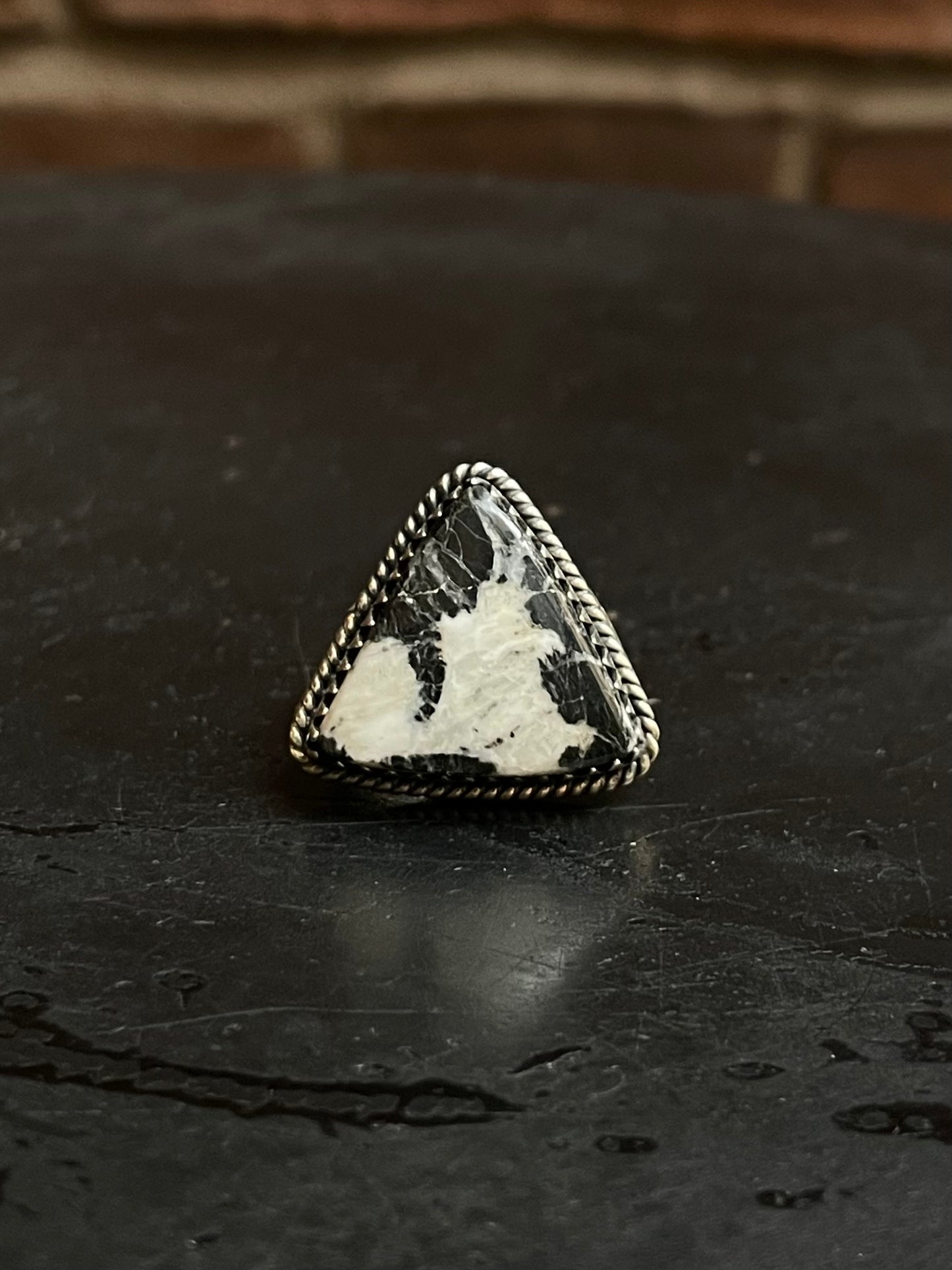 White Buffalo Ring | 925 Sterling Silver Size 6.5 E181