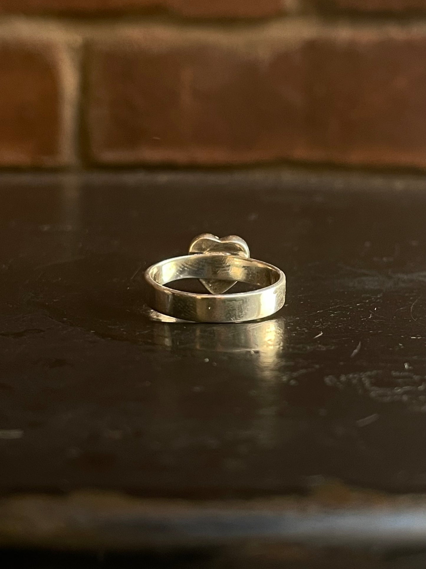 Kingman Turquoise Heart Ring | Sterling Silver | Size 7 G345