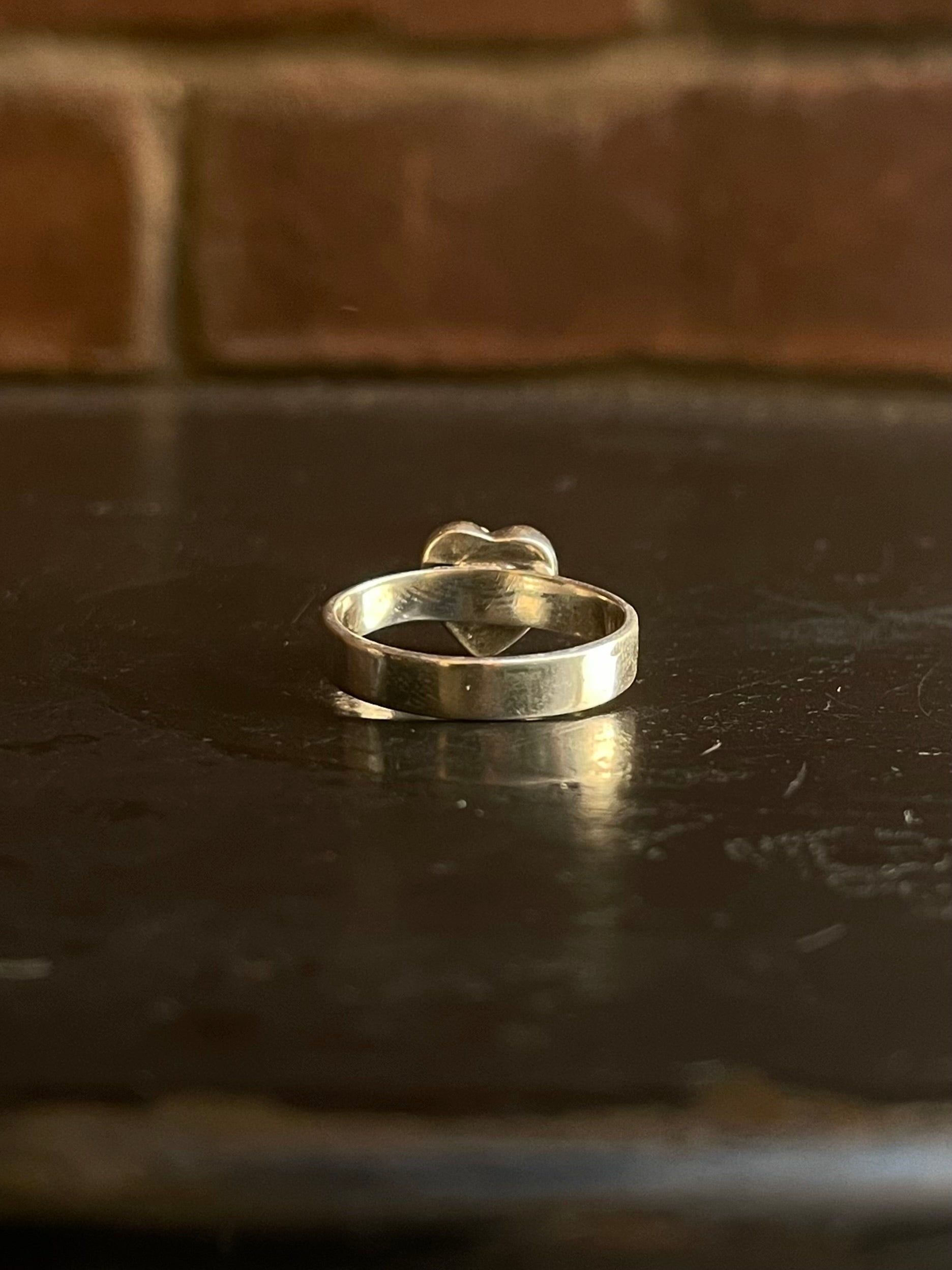 Kingman Turquoise Heart Ring | Sterling Silver | Size 7 G345