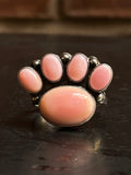 Pink Conch Ring Size 9 | 925 Sterling Silver E999