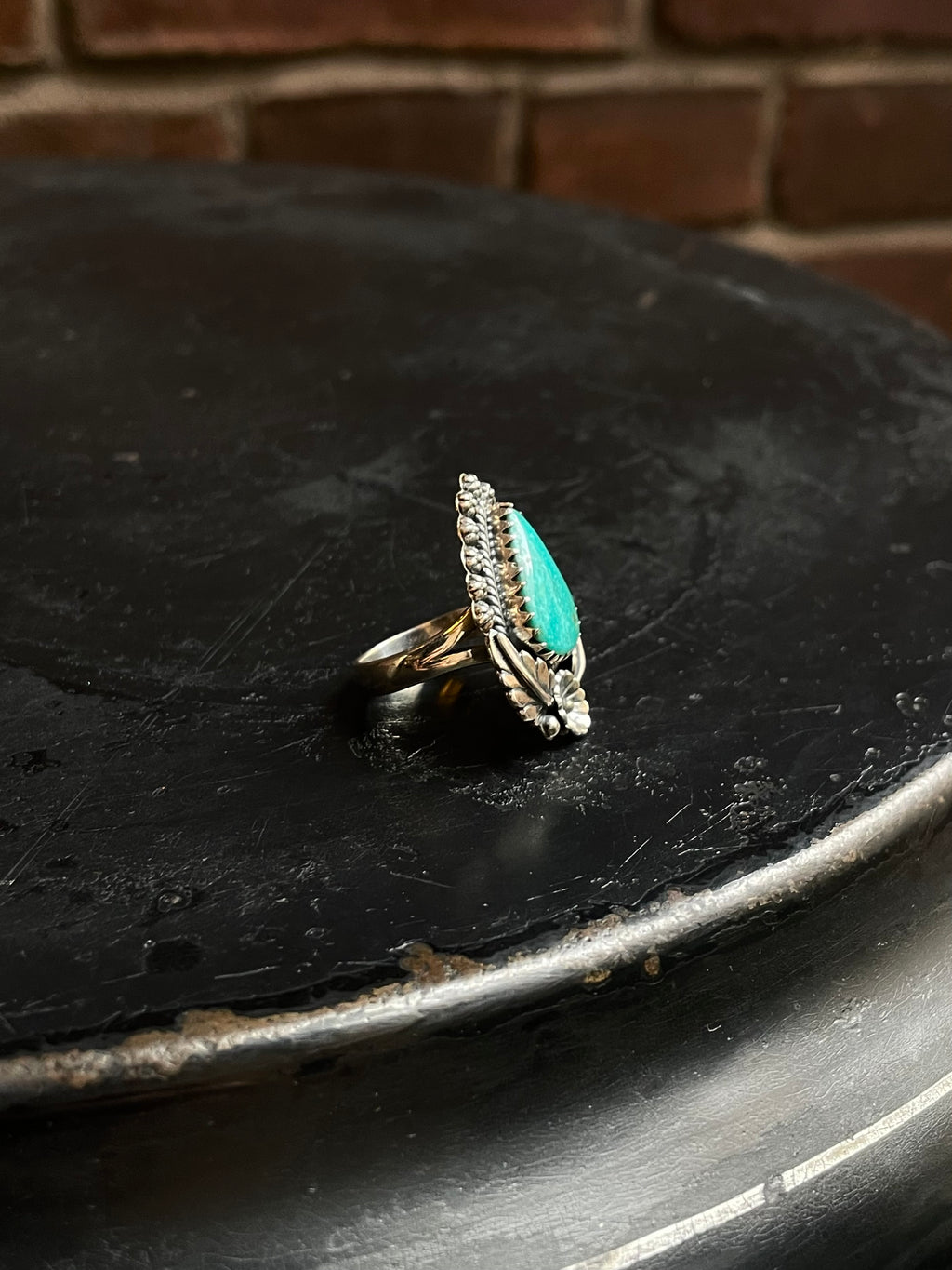 Turquoise Teardrop Ring Size 6 | 925 Sterling Silver C932