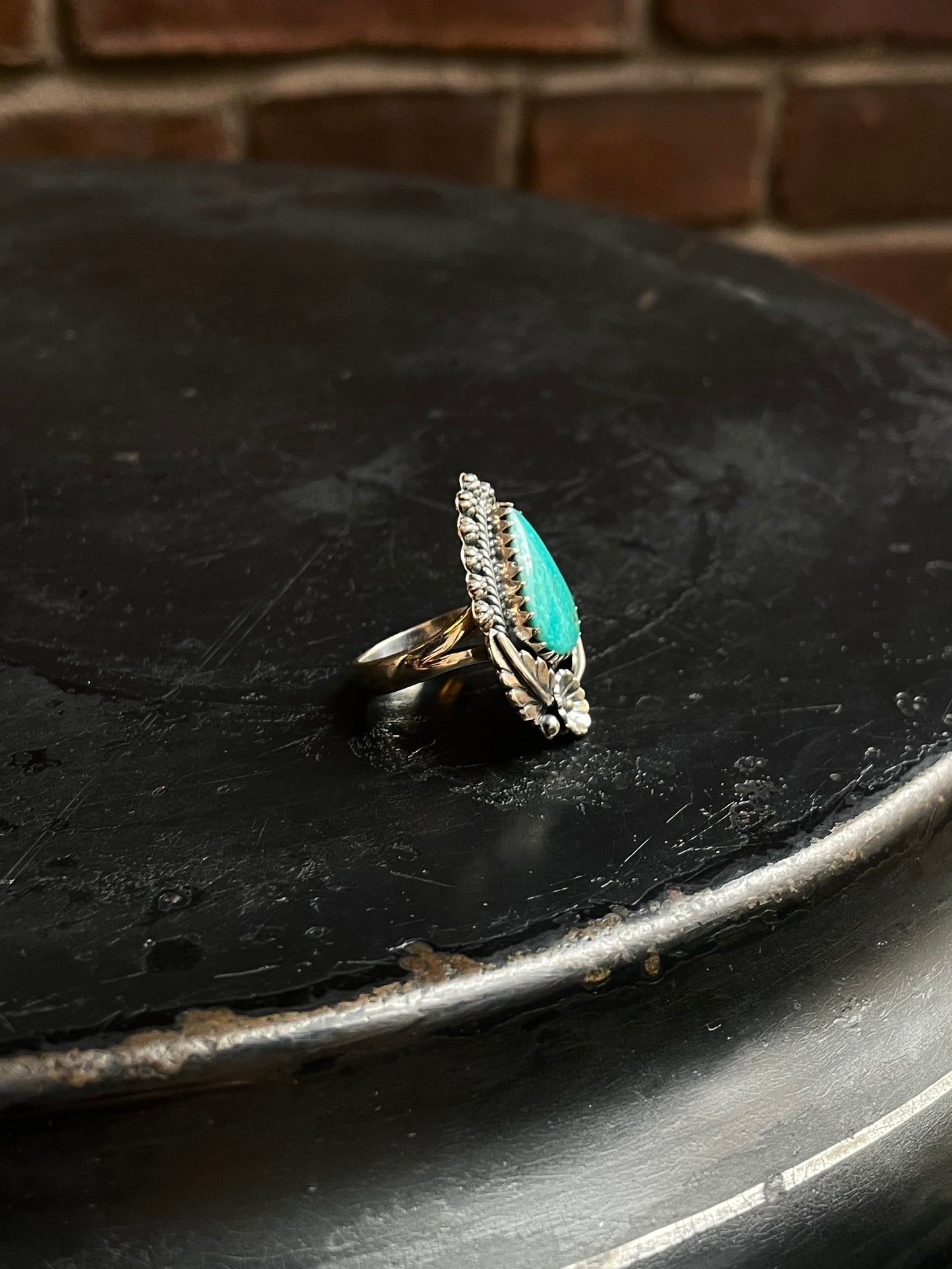 Turquoise Teardrop Ring Size 6 | 925 Sterling Silver C932