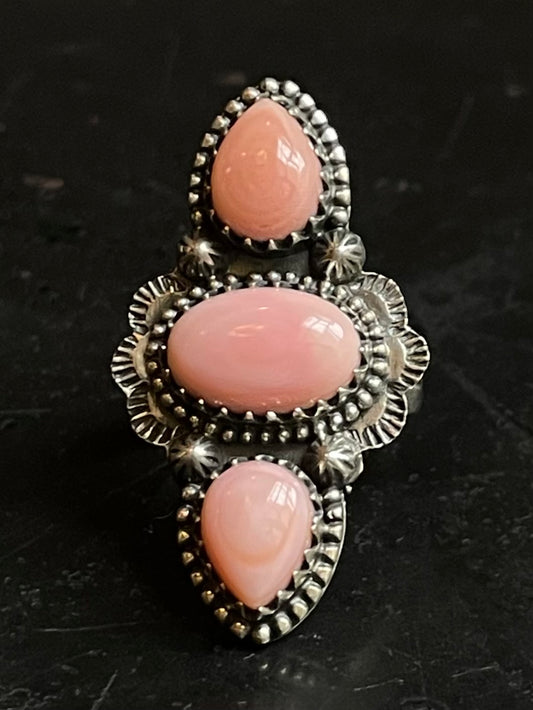 Pink Conch Ring Size 8.5 | 925 Sterling Silver G172