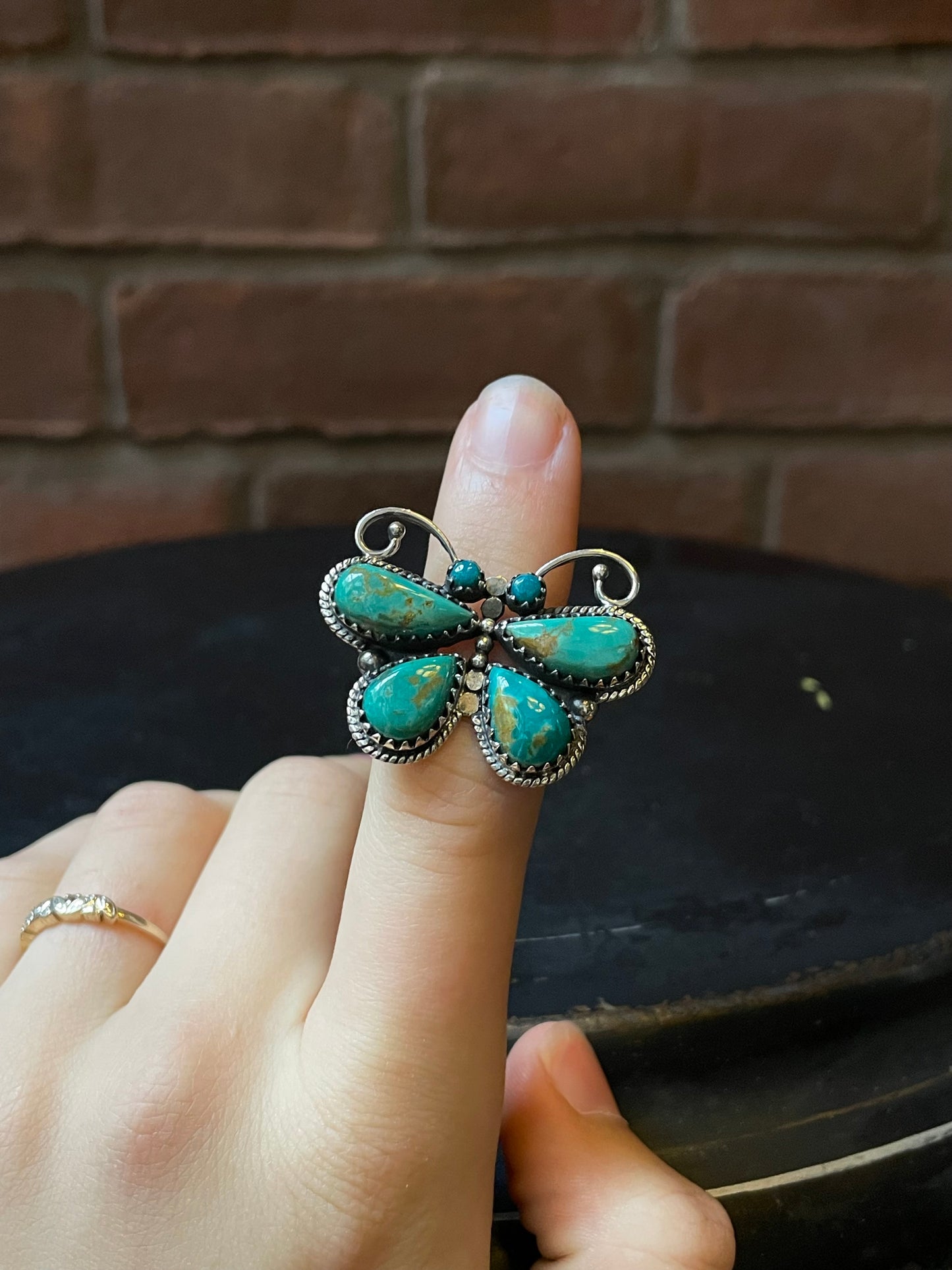 Turquoise Butterfly Ring Size 6 | 925 Sterling Silver C930