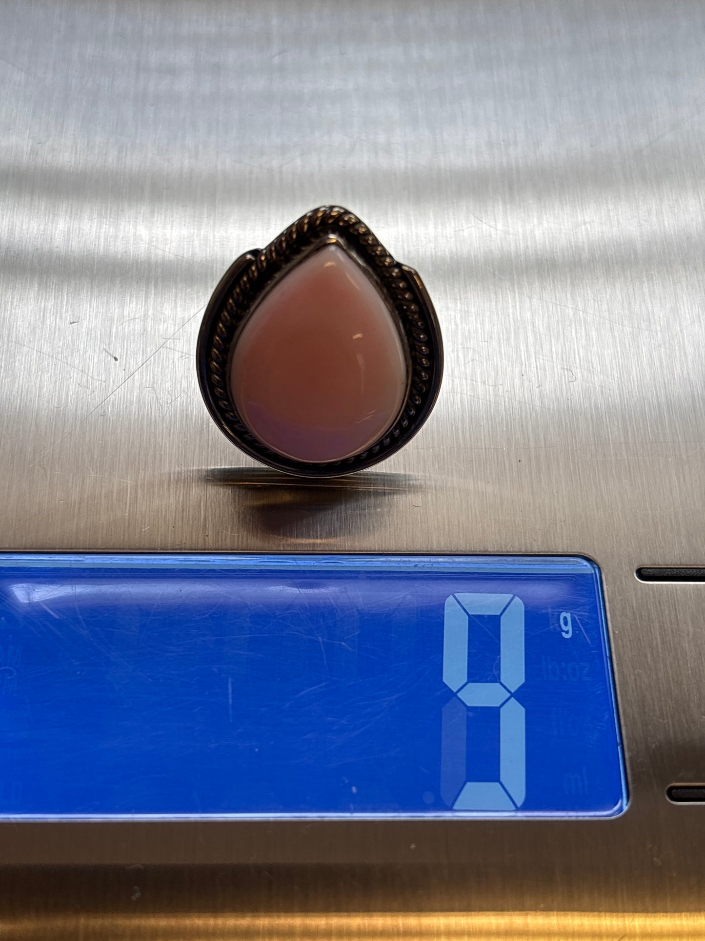 Pink Conch Ring | 925 Sterling Silver | Handmade Size 6 B112