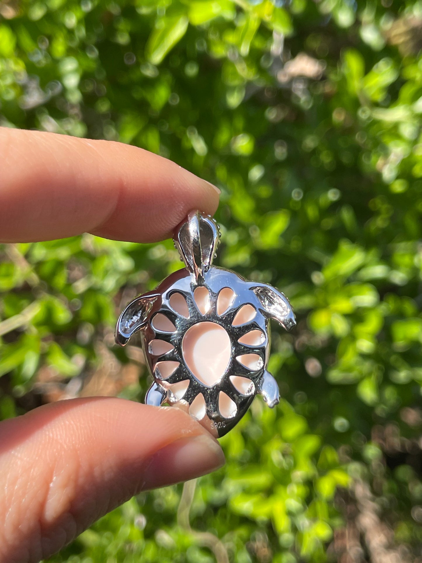 Pink Conch Turtle Pendant | 925 Sterling Silver B601