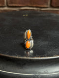 Spiny Oyster Feather Ring | 925 Sterling Silver | Size 6 C185
