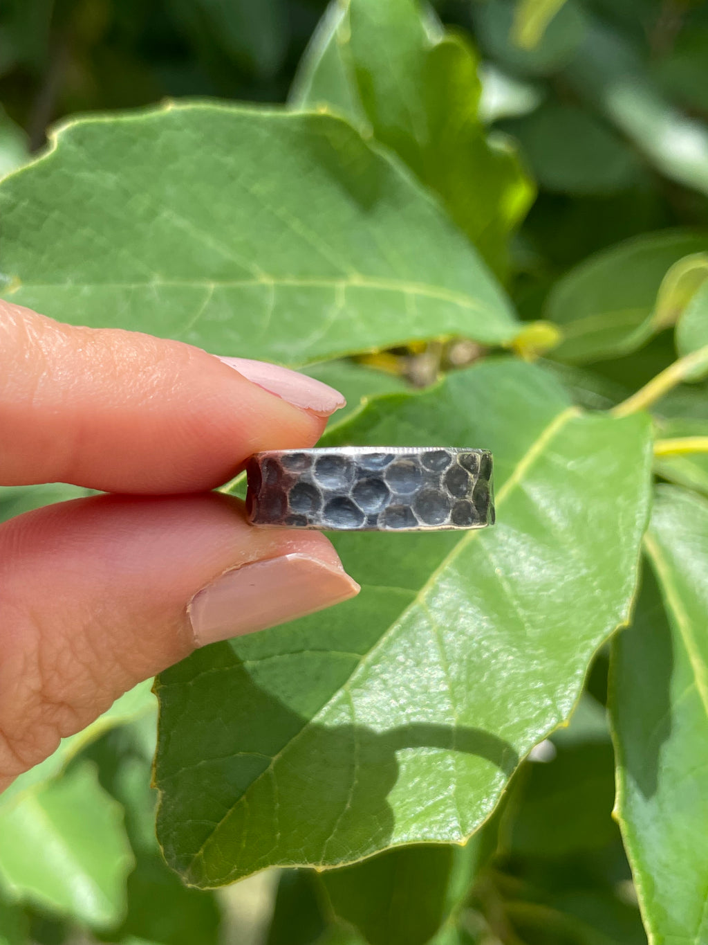 Hammered Sterling Silver Band Ring Size 7 | 925 Sterling Silver D173