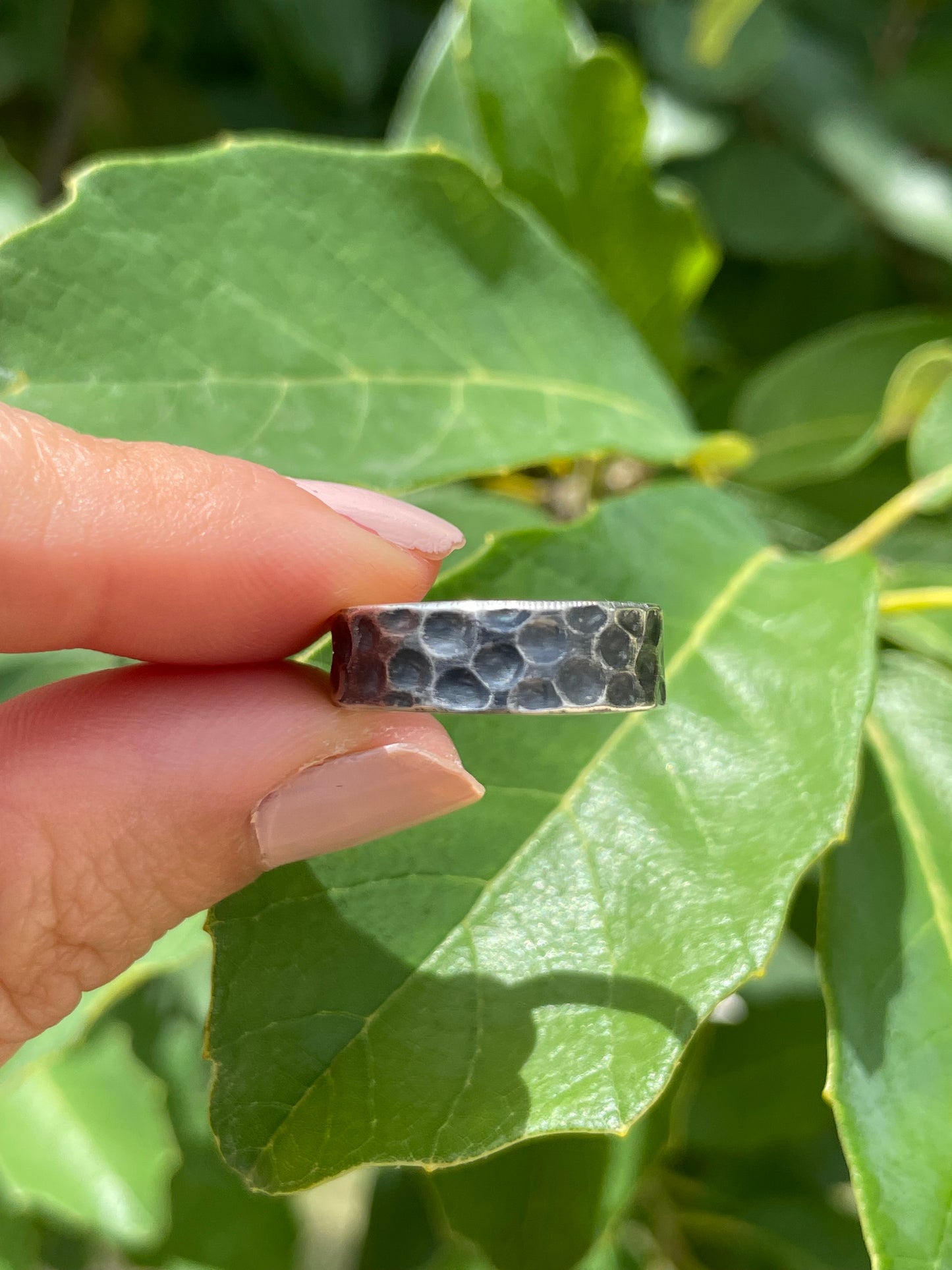 Hammered Sterling Silver Band Ring Size 7 | 925 Sterling Silver D173