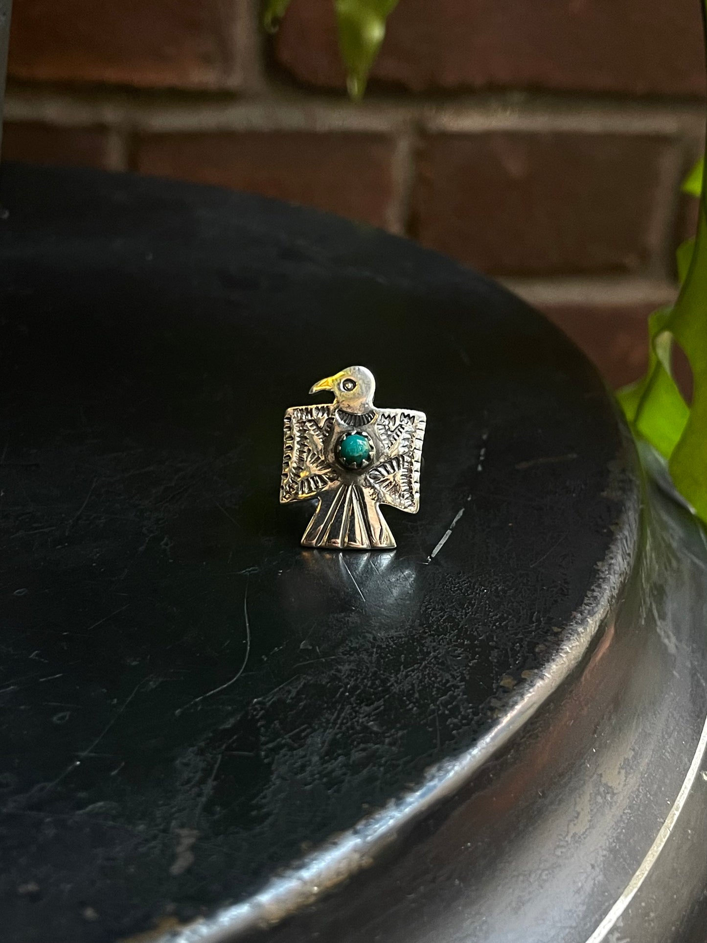 Turquoise Thunderbird Ring | Sterling Silver 925 Size 6 C720