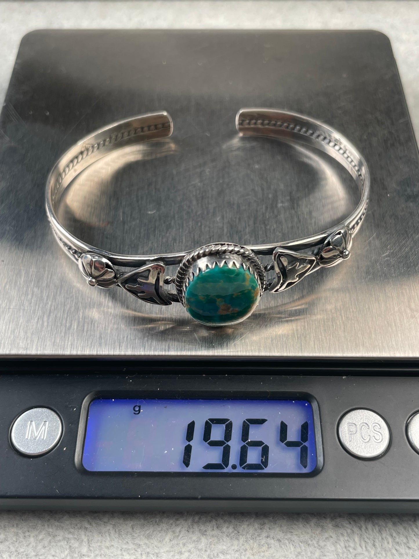Kingman Turquoise Cuff Bracelet | 925 Sterling Silver D148