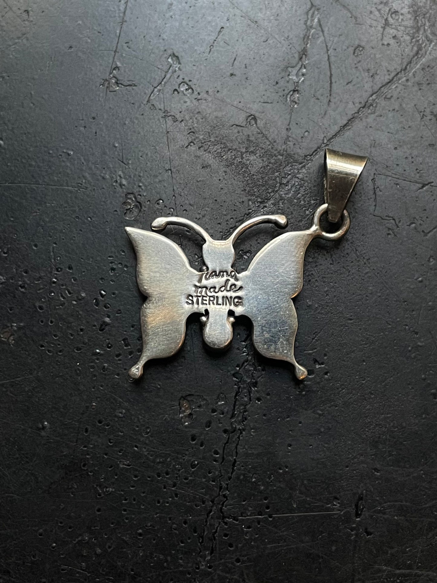 Turquoise Butterfly Pendant | Sterling Silver G415