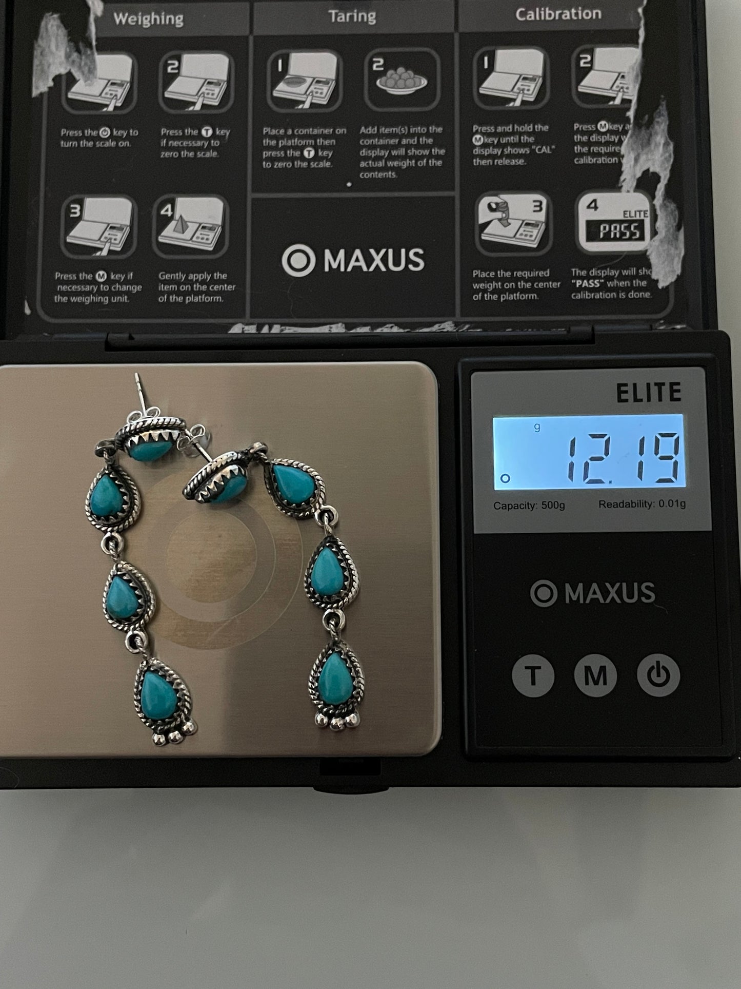 Kingman Turquoise Earrings | 925 Sterling Silver E380