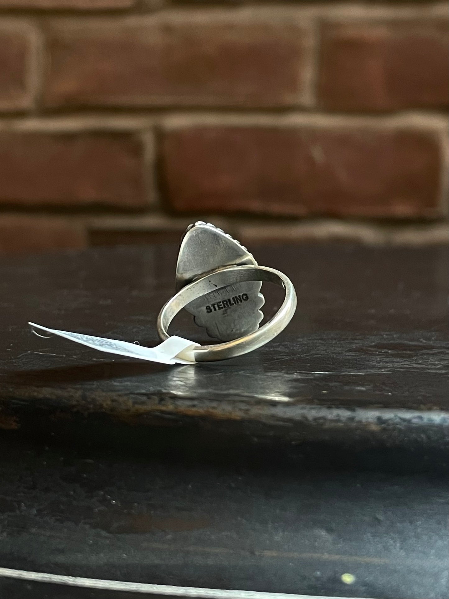 Spiny Oyster Teardrop Ring | Sterling Silver | Size 9 | A734