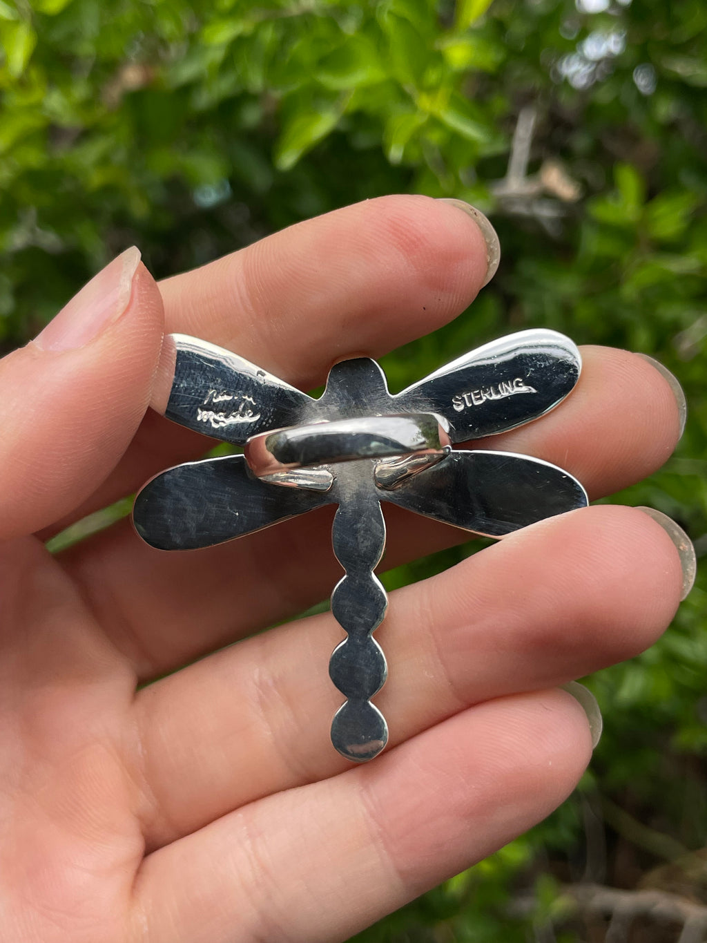 Pink Conch Dragonfly Ring Size 6 | 925 Sterling Silver B639