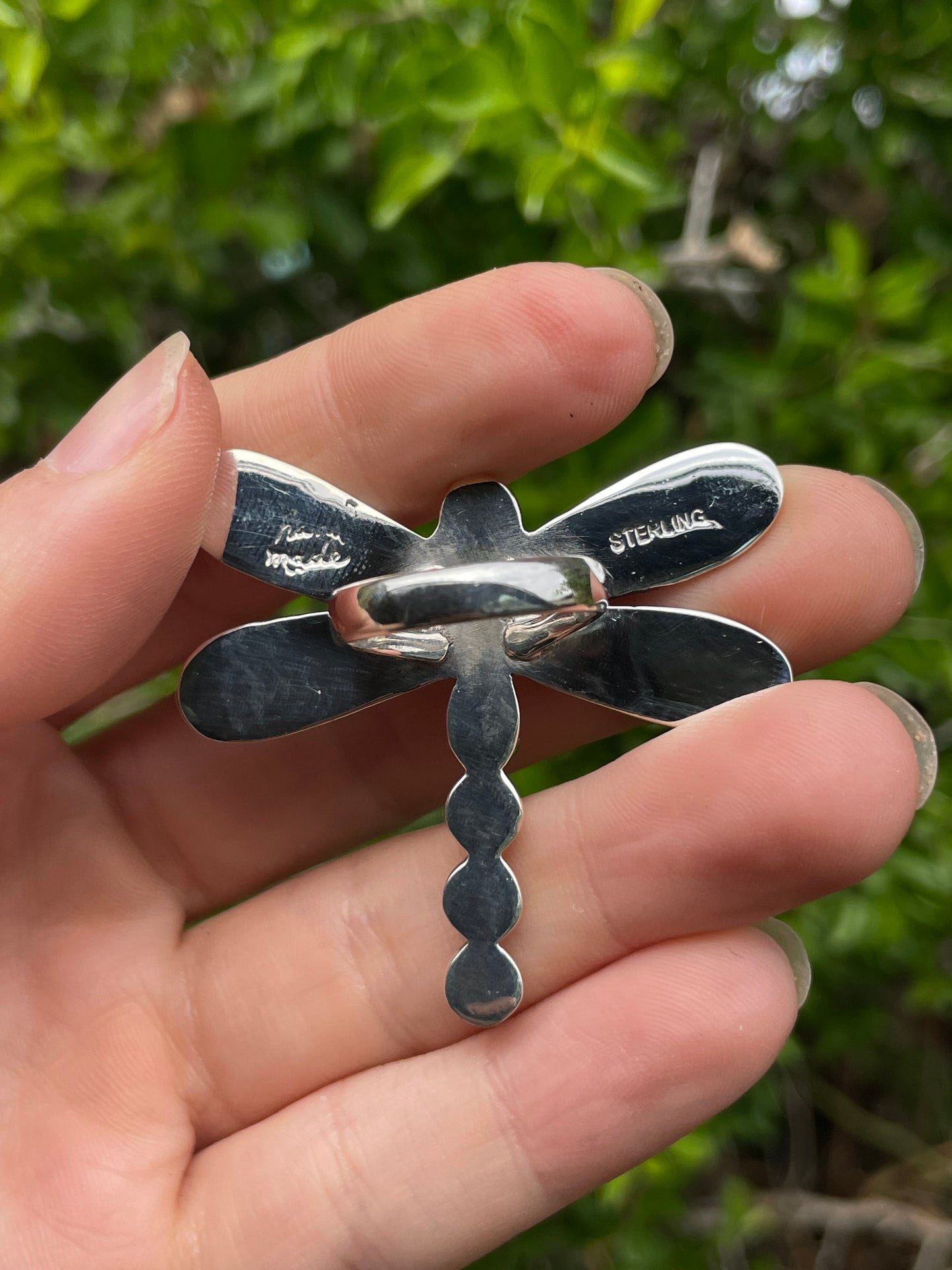 Pink Conch Dragonfly Ring Size 6 | 925 Sterling Silver B639