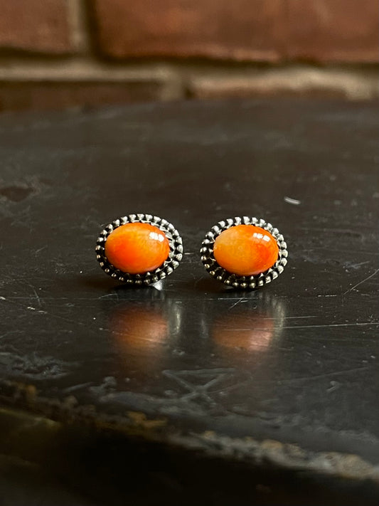 Spiny Oyster Stud Earrings | 925 Sterling Silver E806