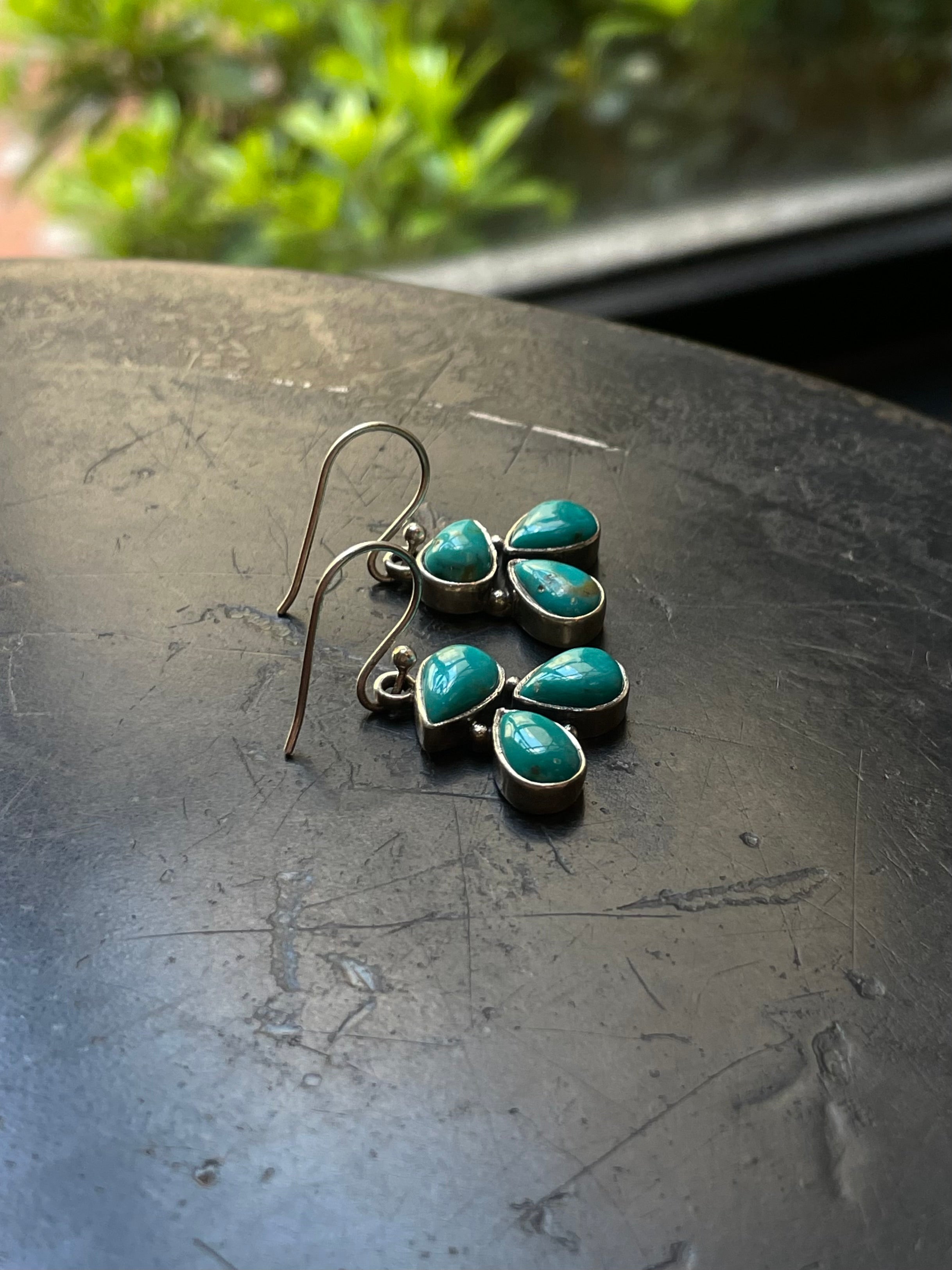 Kingman Turquoise Hook Earrings | 925 Sterling Silver G641
