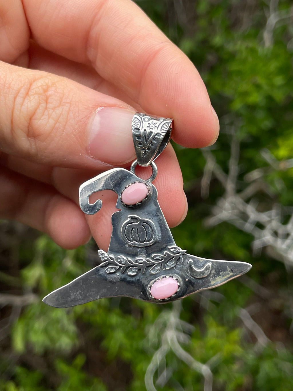 Pink Conch Hat Pendant | Sterling Silver 925 B764