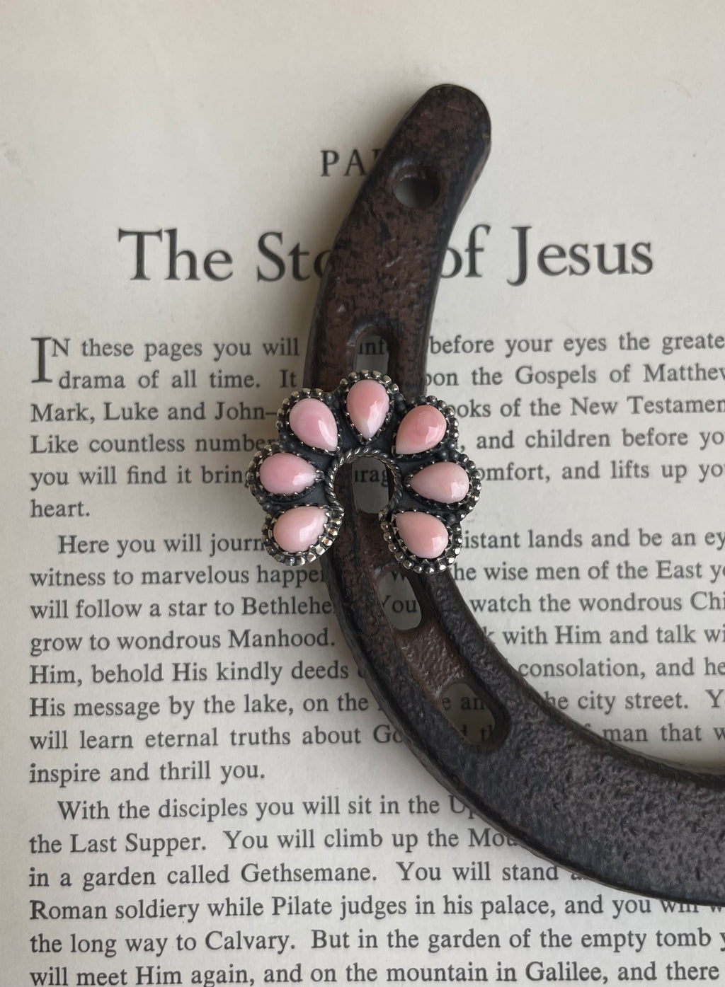 Pink Conch Naja Ring Size 9 | 925 Sterling Silver G793