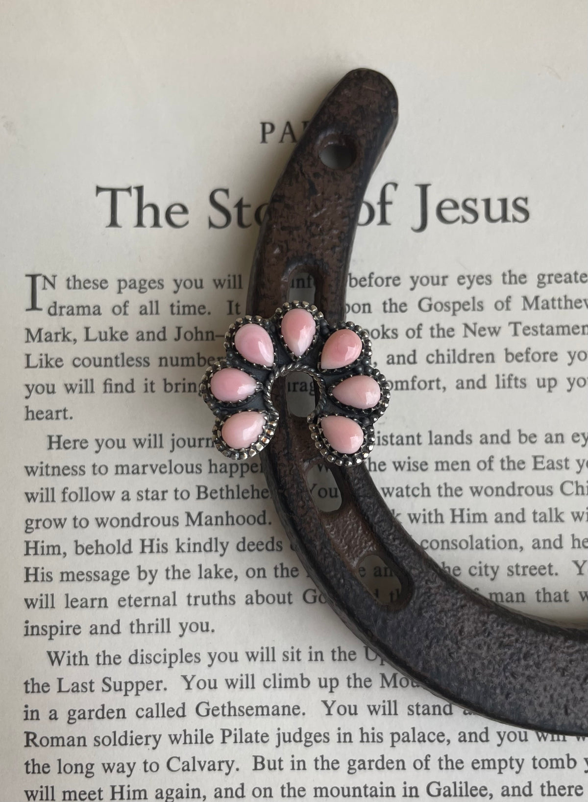 Pink Conch Naja Ring Size 9 | 925 Sterling Silver G793