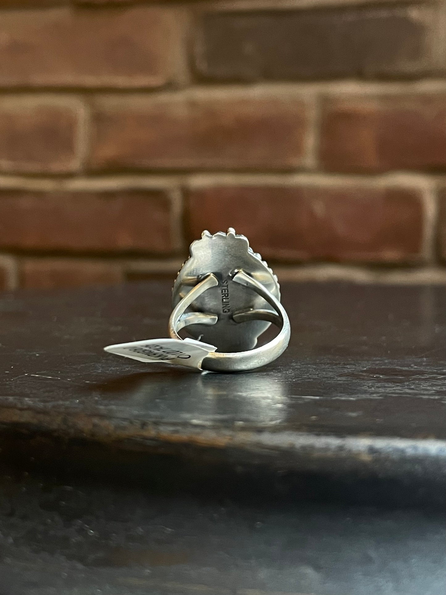 Pink Conch Oval Ring | Sterling Silver | Size 8 | A327