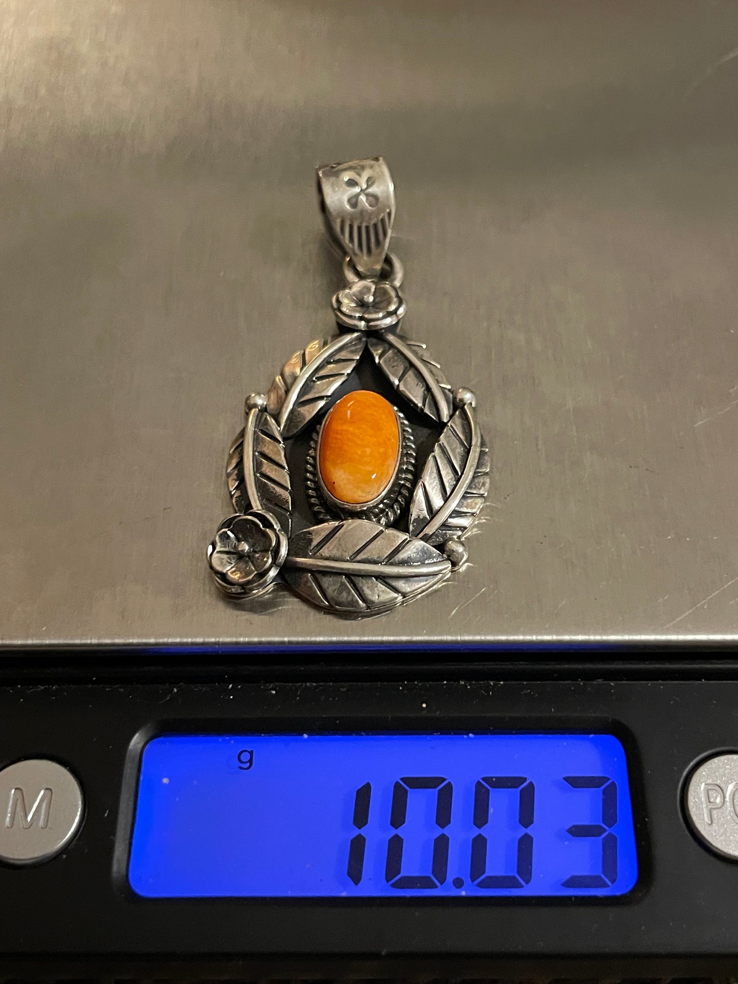 Spiny Oyster Feather Pendant | Sterling Silver 925 B816
