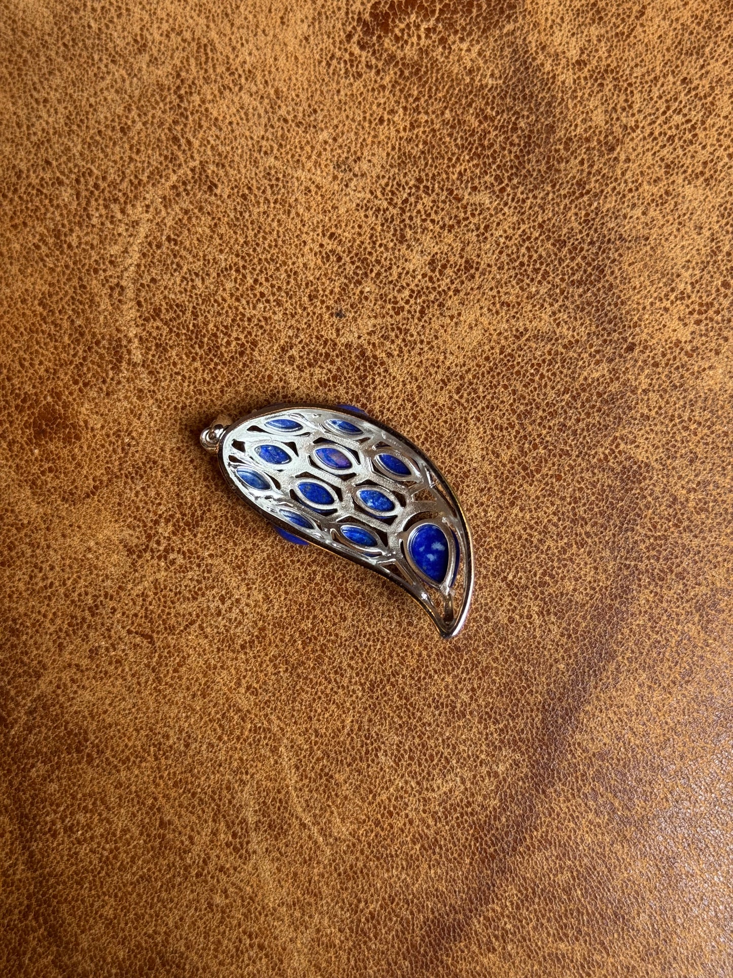 Lapis Lazuli Teardrop Pendant | Sterling Silver | A831