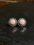 Pink Conch Stud Earrings | 925 Sterling Silver E795