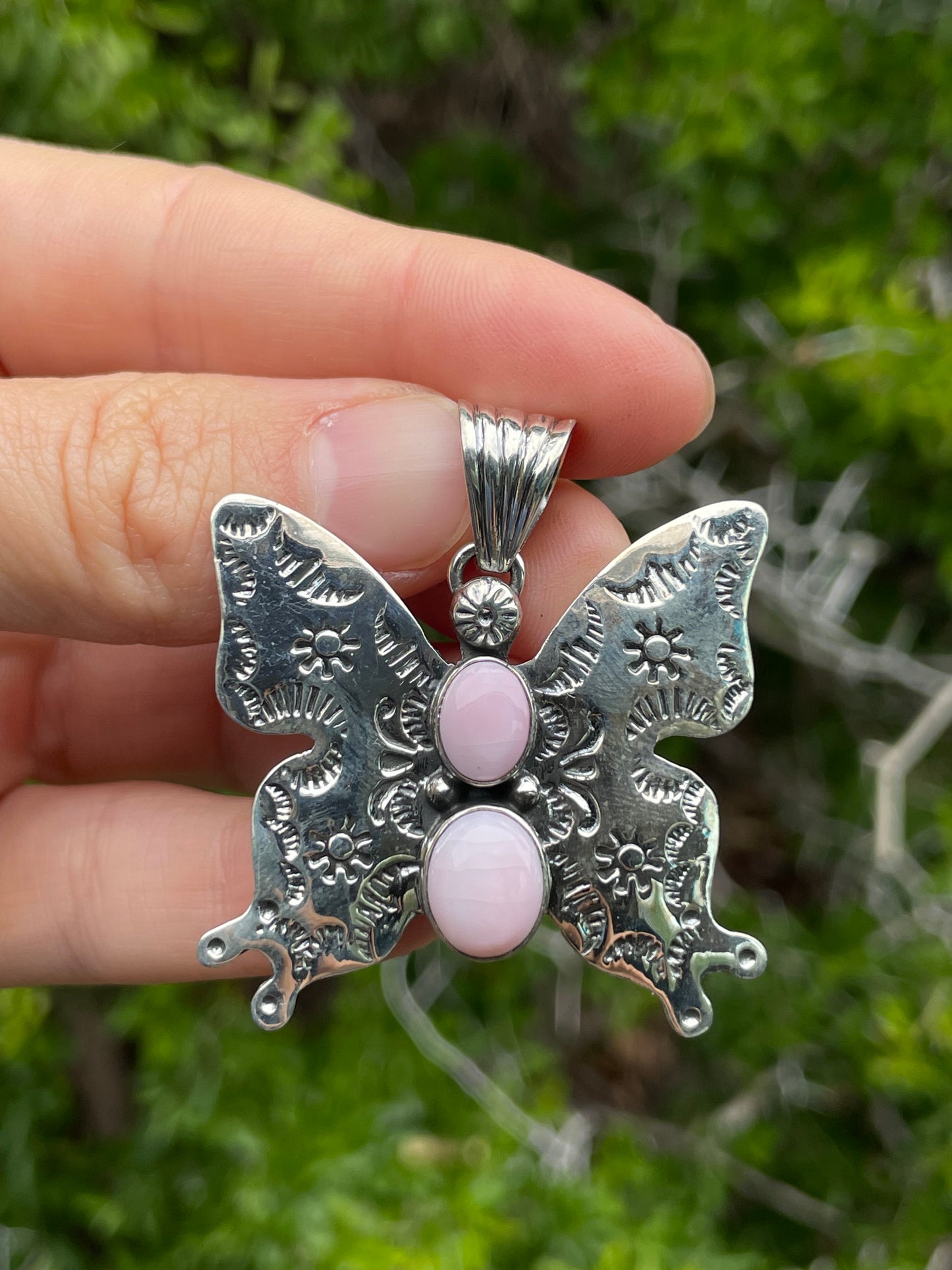 Pink Conch Butterfly Pendant | Sterling Silver 925 B735