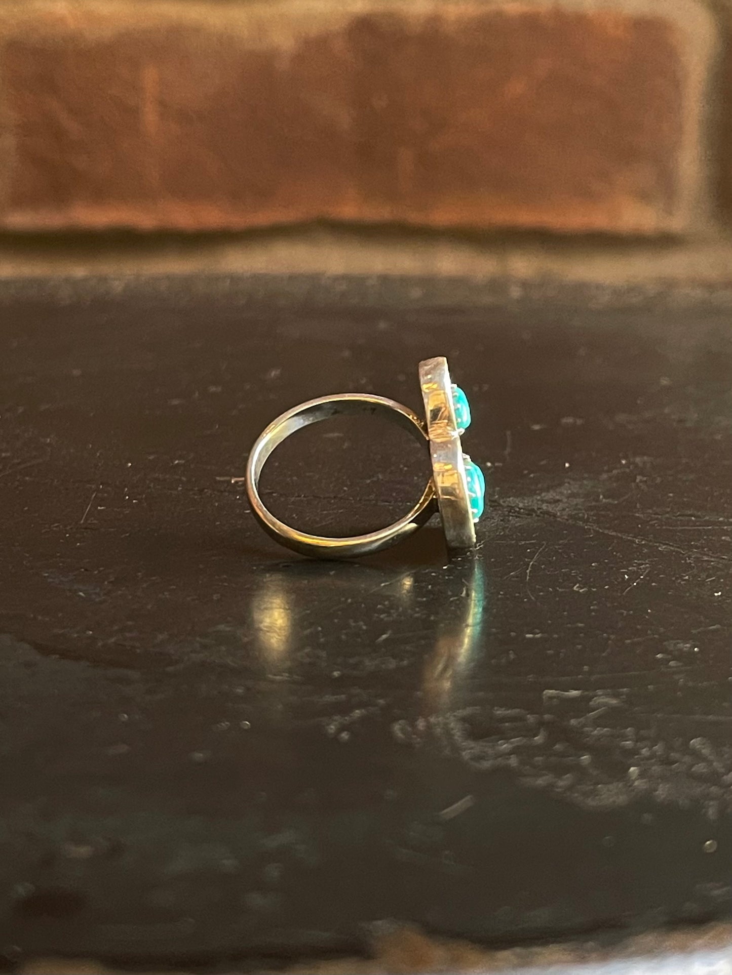 Kingman Turquoise Heart Ring | Sterling Silver | Size 6 G347