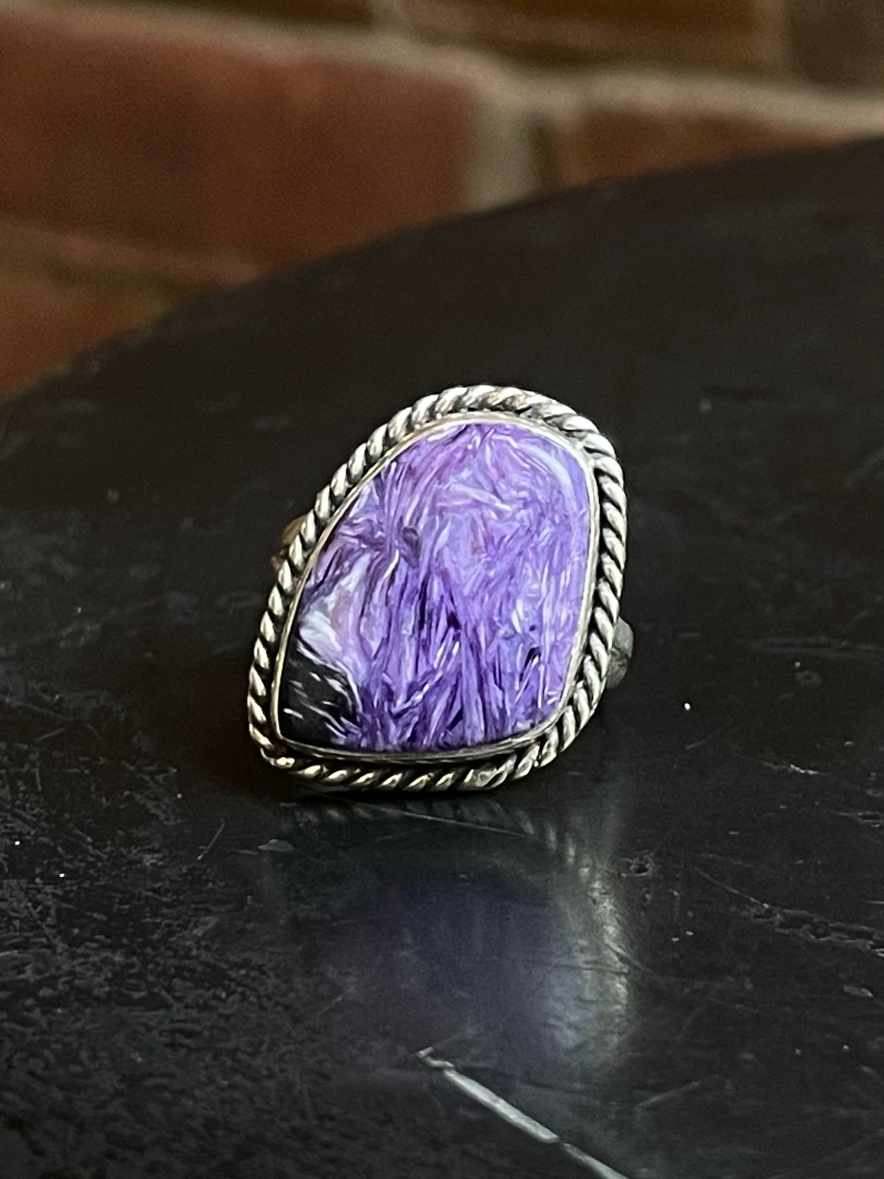 Charoite Ring Size 7 | 925 Sterling Silver E775