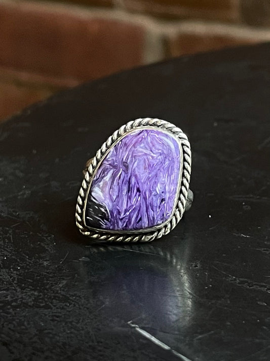 Charoite Ring Size 7 | 925 Sterling Silver E775