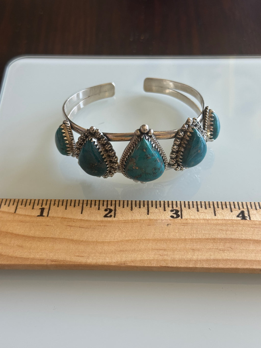 Turquoise Cuff Bracelet | Kingman | 925 Sterling Silver A572