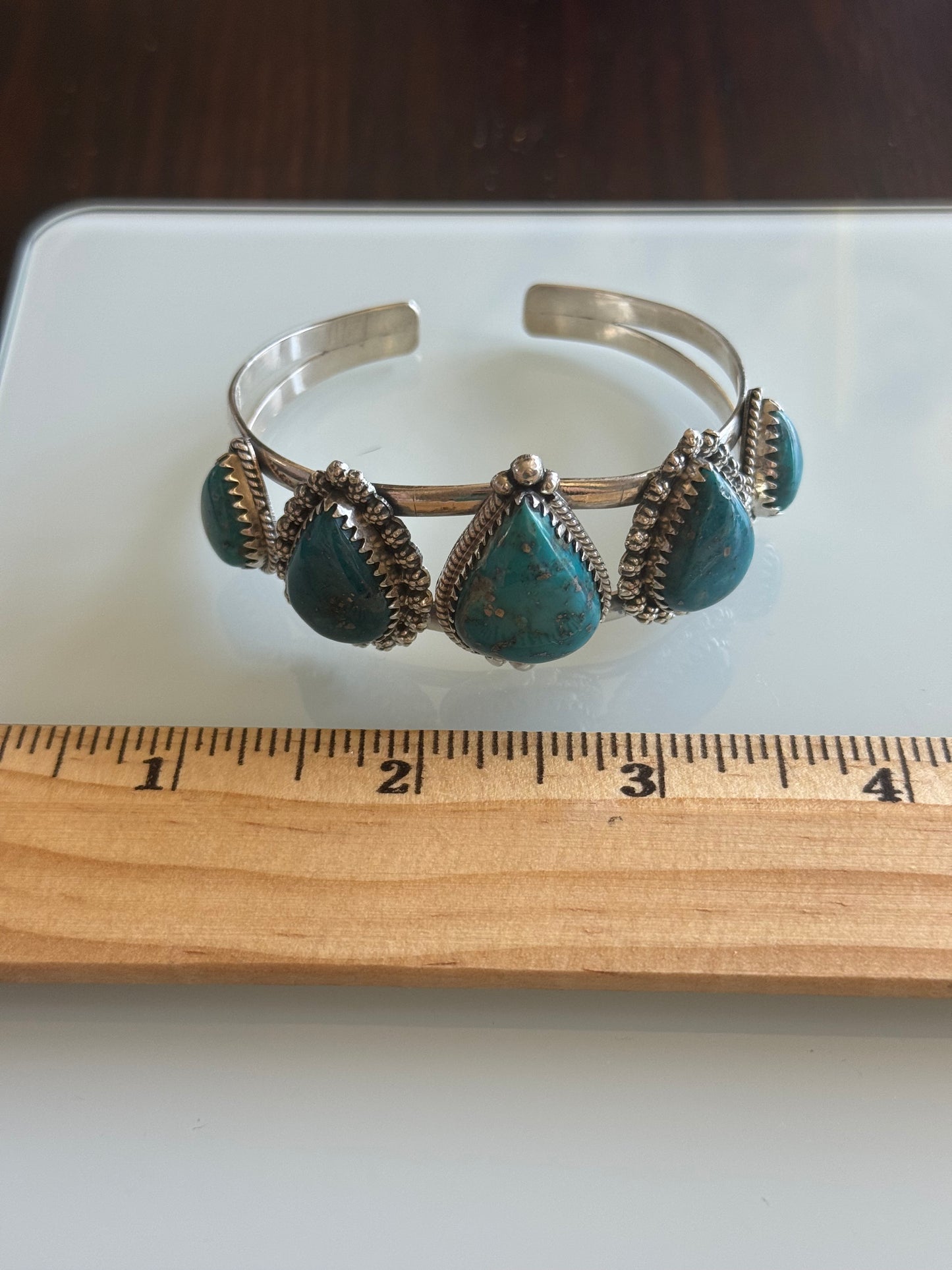 Turquoise Cuff Bracelet | Kingman | 925 Sterling Silver A572