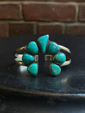 Kingman Turquoise Naja Cuff | 925 Sterling Silver E493