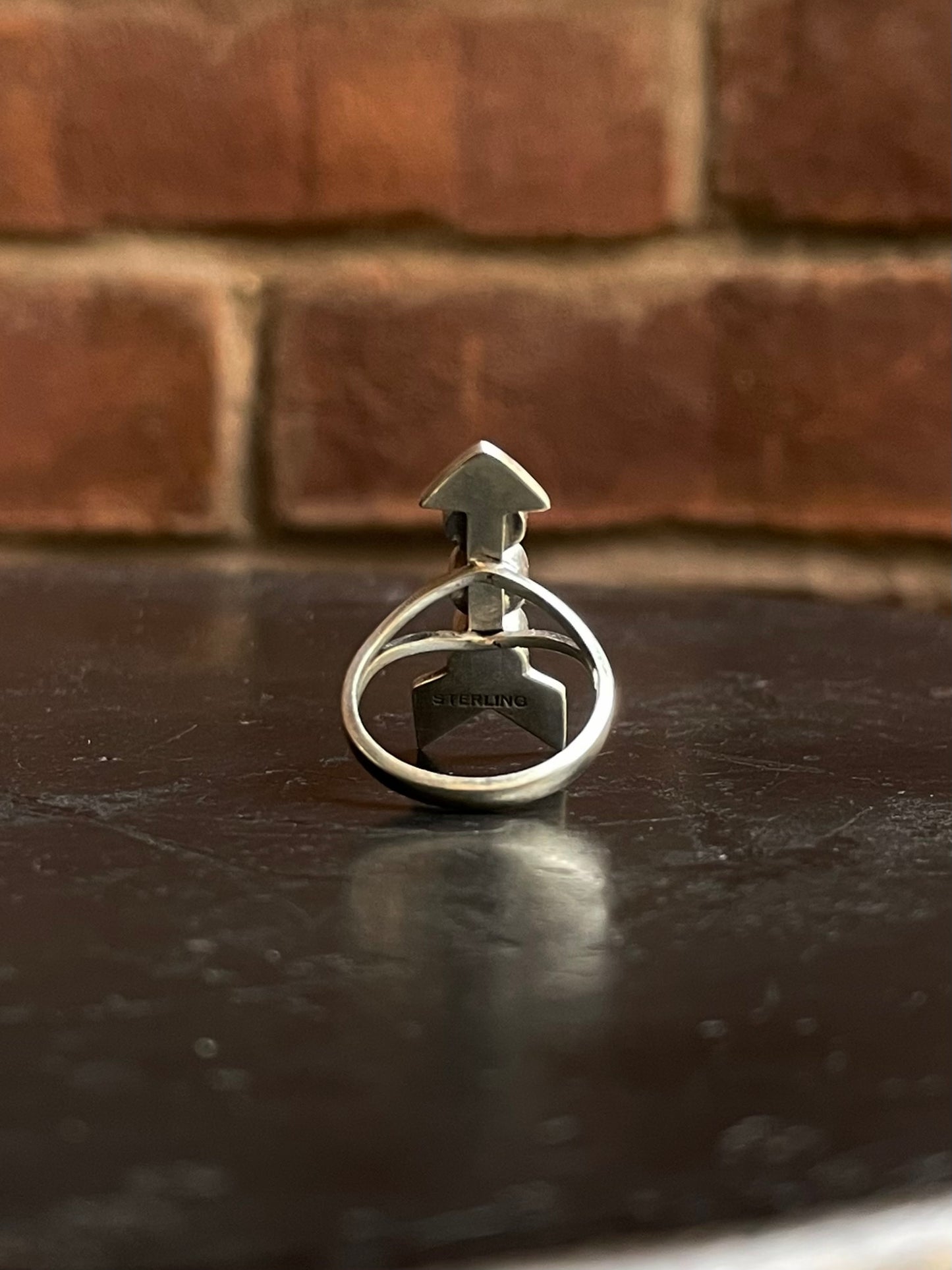 Kingman Turquoise Arrow Ring Size 6 | 925 Sterling Silver G513