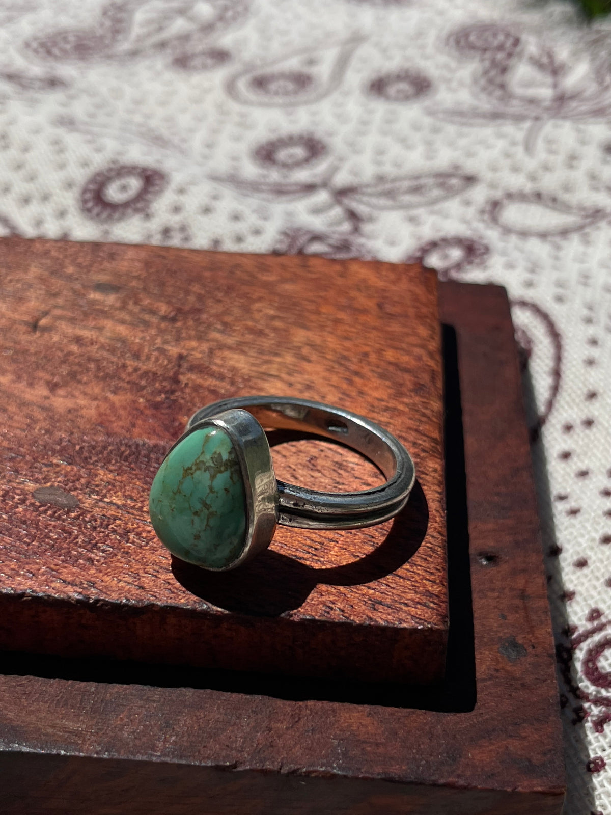 Turquoise Ring | 925 Sterling Silver Size 8 D293