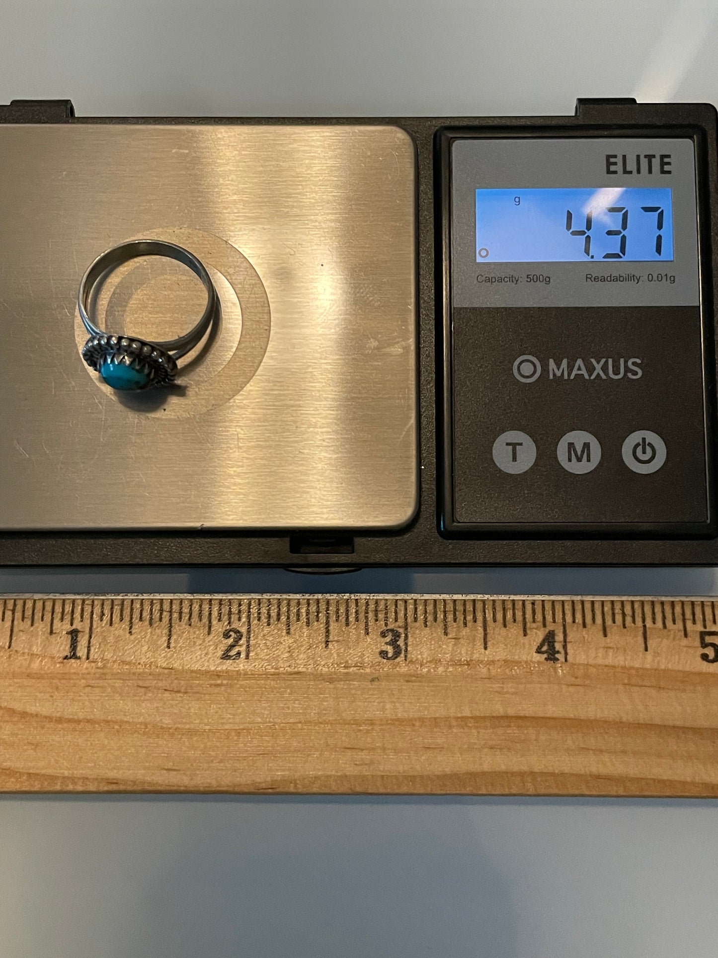 Kingman Turquoise Ring | Sterling Silver | Size 8 G380