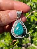 Turquoise Teardrop Pendant | Sterling Silver 925 B697