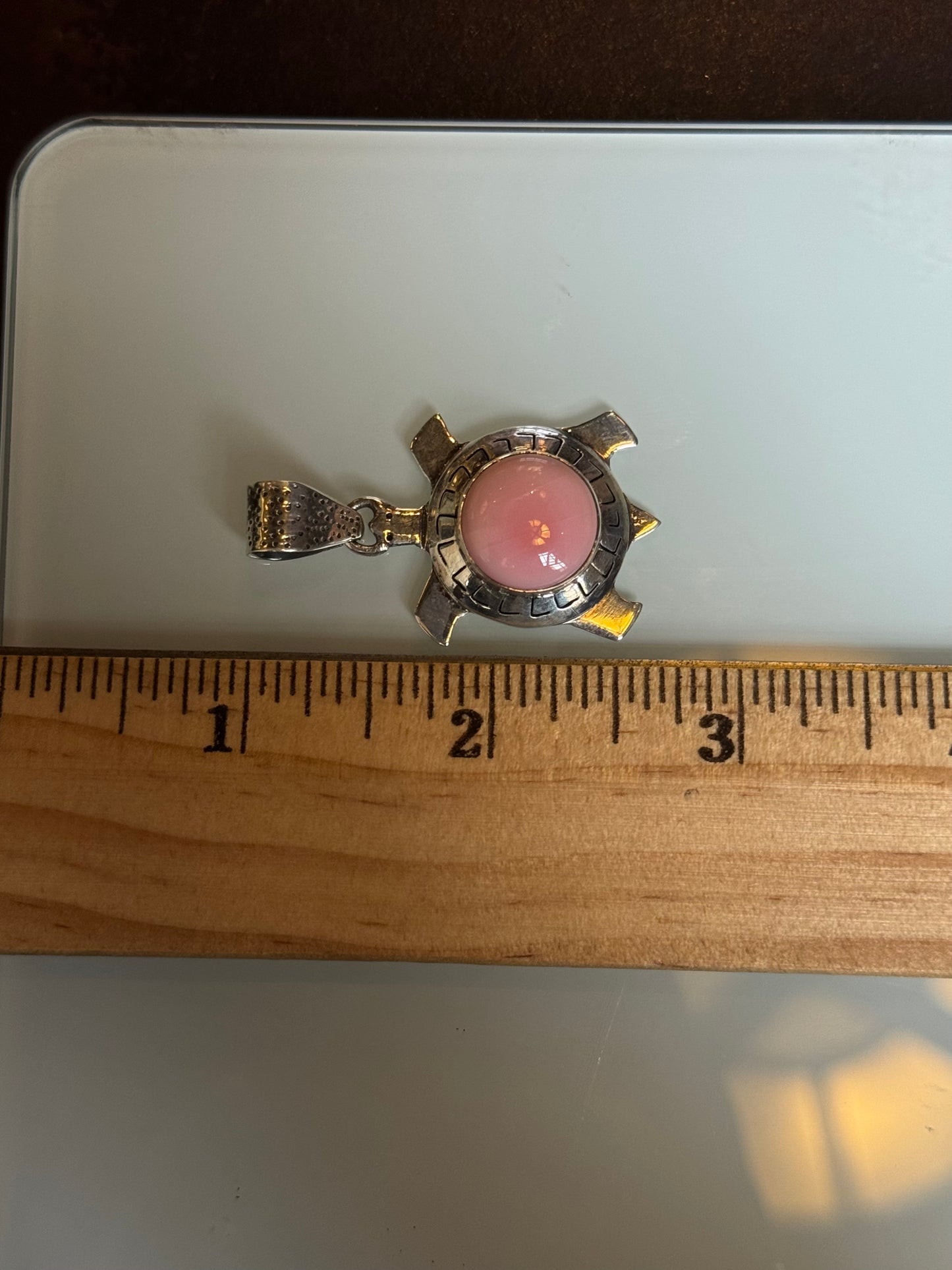 Pink Conch Turtle Pendant | Sterling Silver 925 C373
