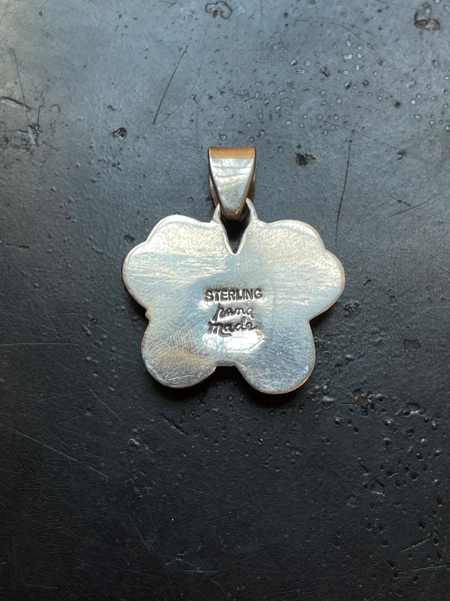 Pink Conch Paw Print Pendant | Sterling Silver G442