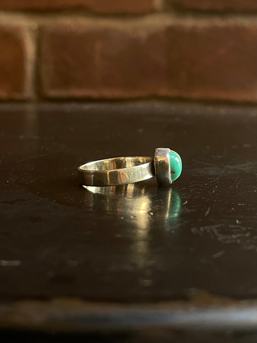 Kingman Turquoise Heart Ring | Sterling Silver | Size 7 G345