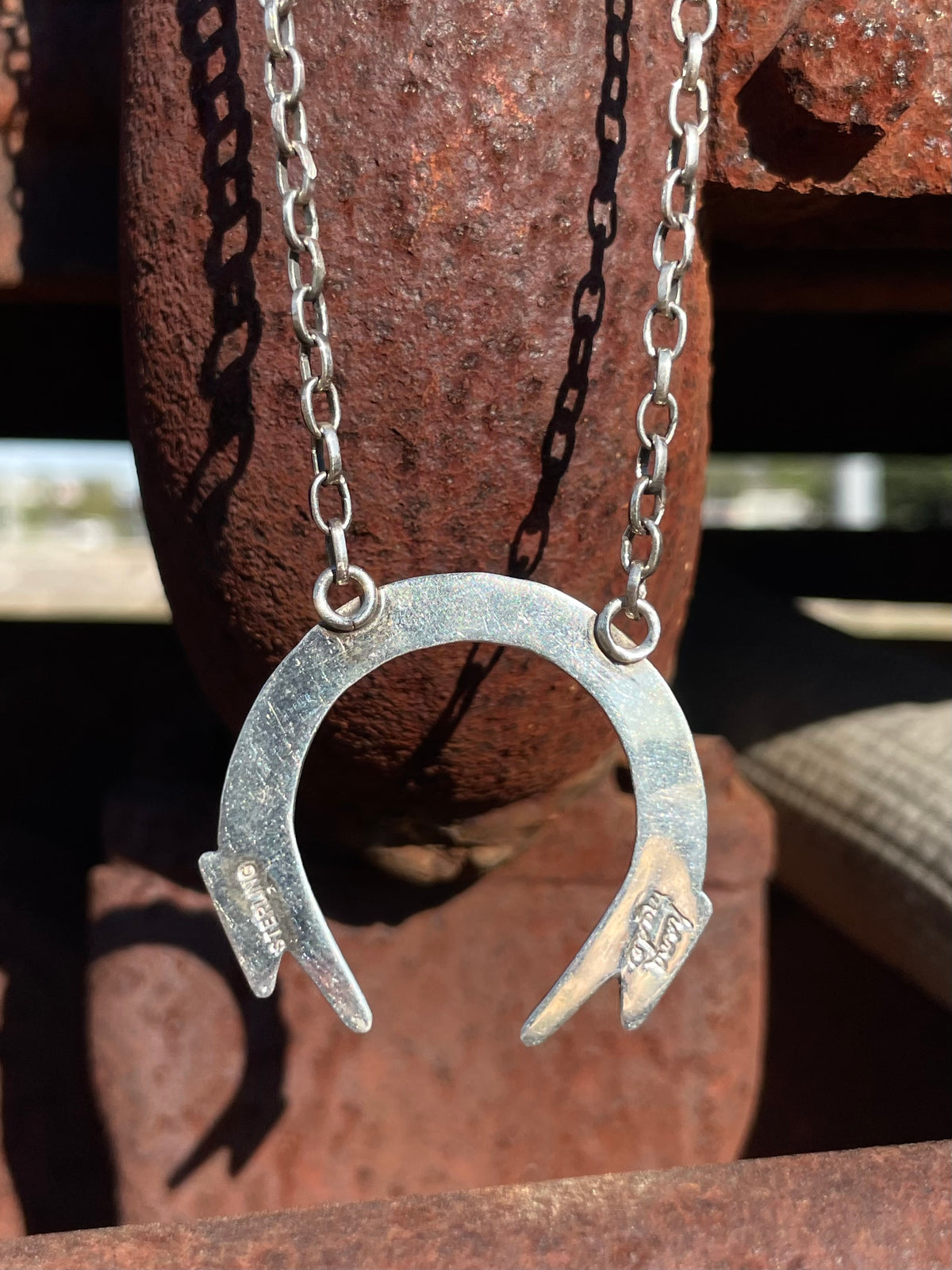 Kingman Lightning Bolts Turquoise Necklace | 925 Sterling Silver E361
