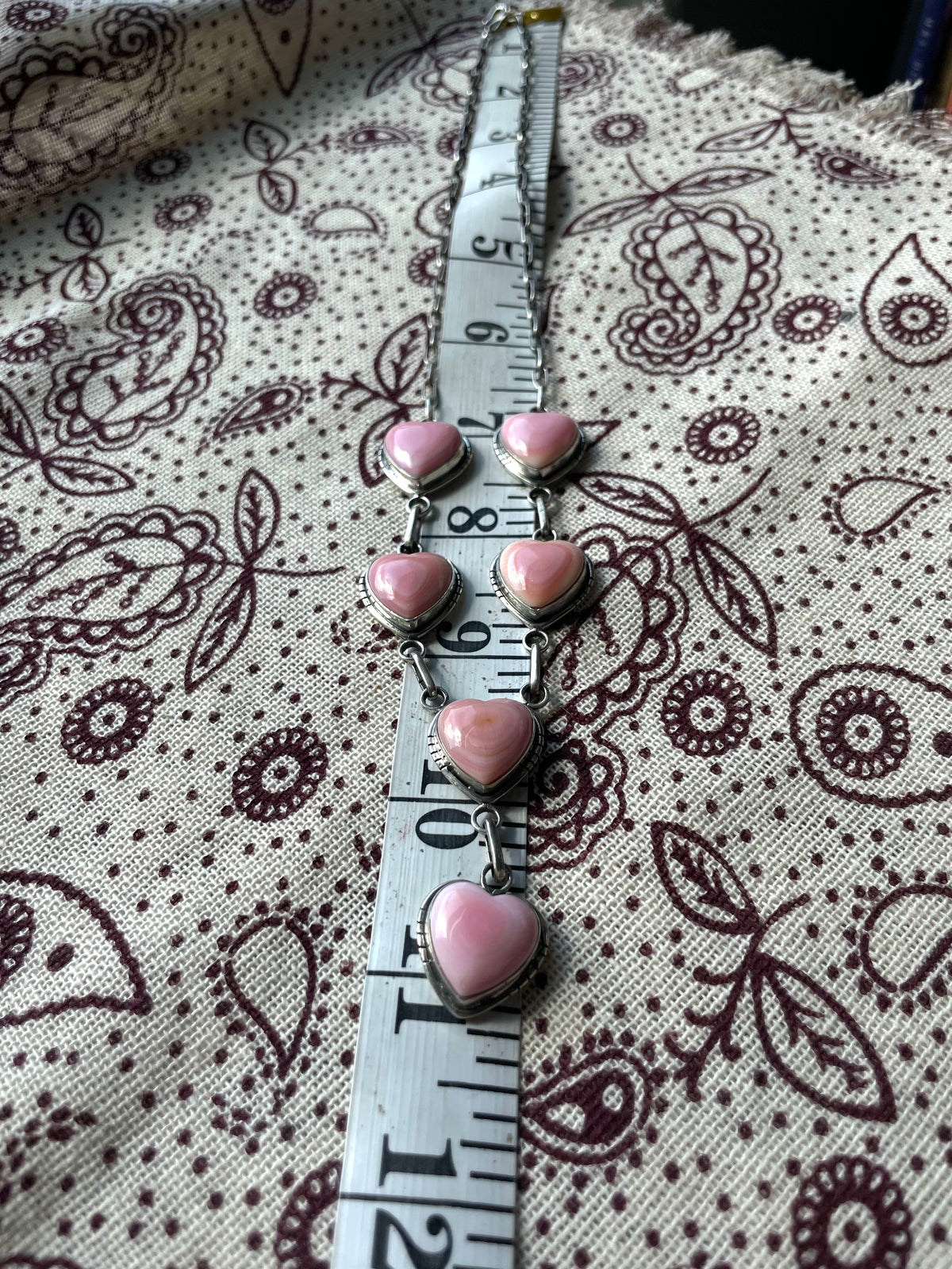 Pink Conch Heart Necklace | Sterling Silver G456