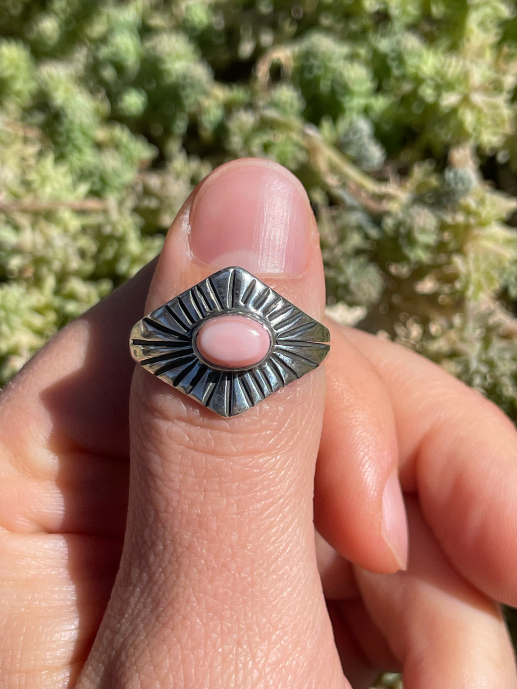 Pink Conch Ring Size 8.75 | 925 Sterling Silver Southwest B985
