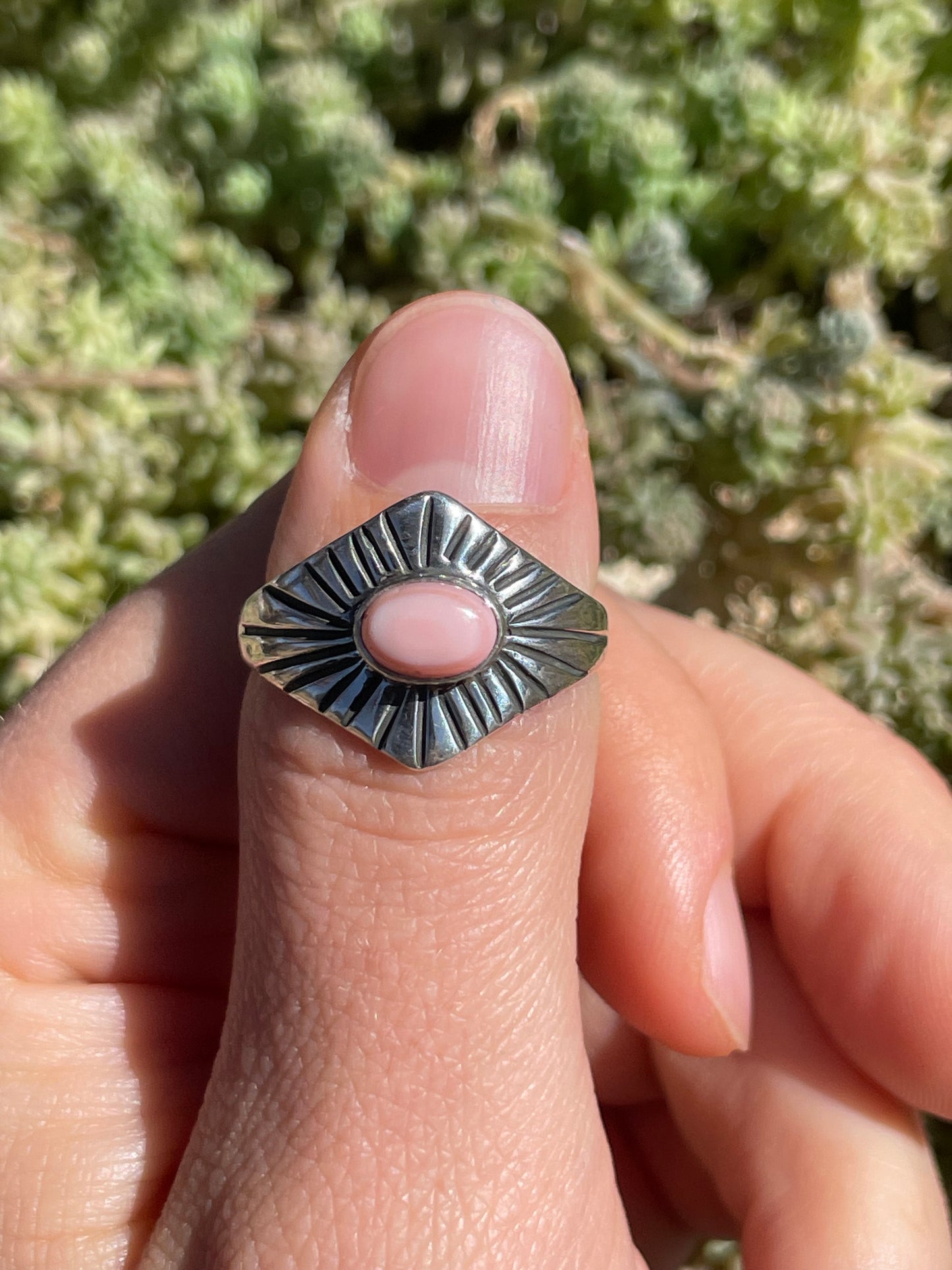 Pink Conch Ring Size 8.75 | 925 Sterling Silver Southwest B985