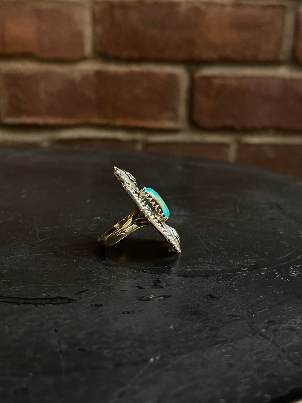Kingman Turquoise Ring Size 6.75 | 925 Sterling Silver Southwest E179