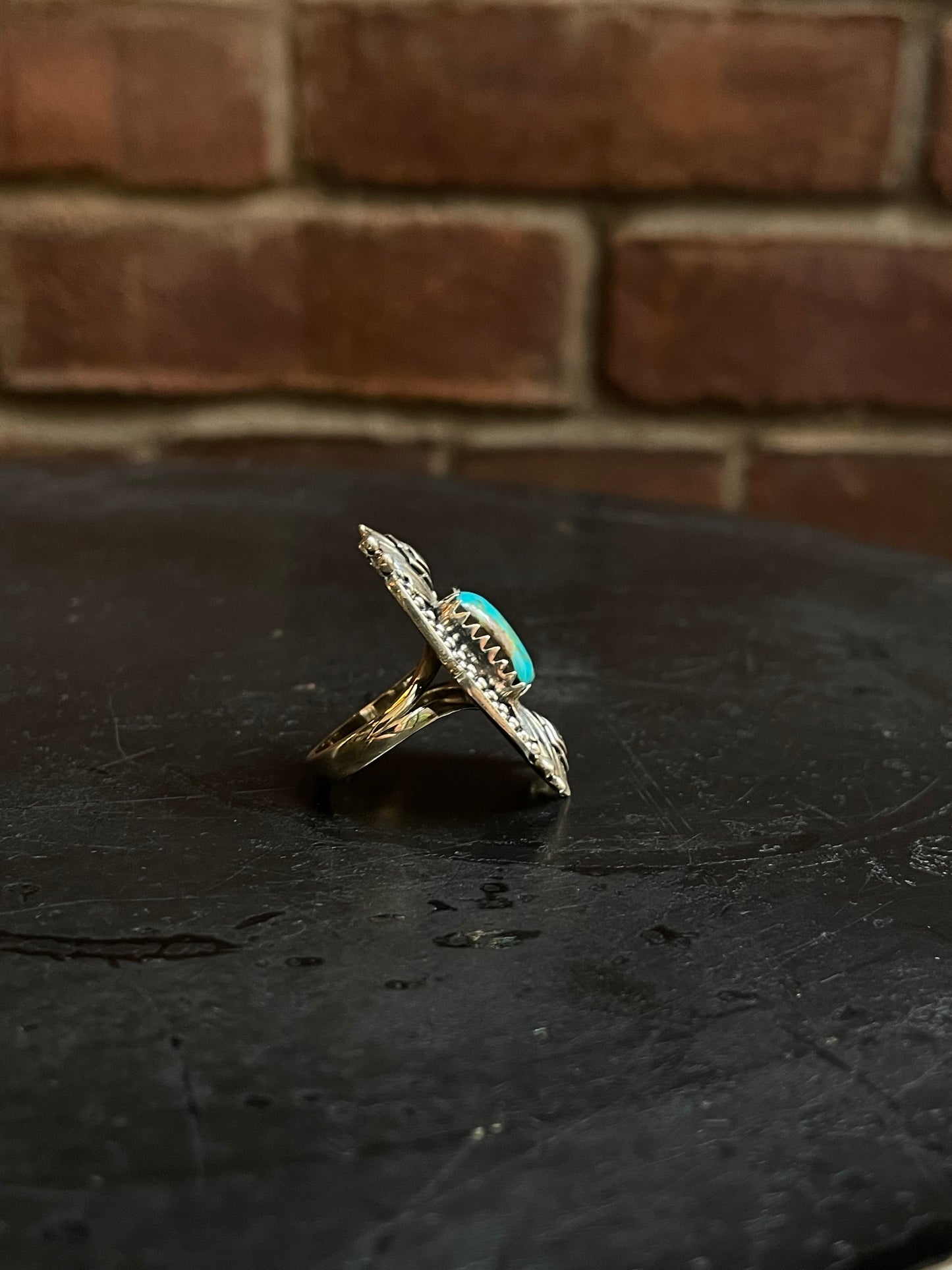 Kingman Turquoise Ring Size 6.75 | 925 Sterling Silver Southwest E179