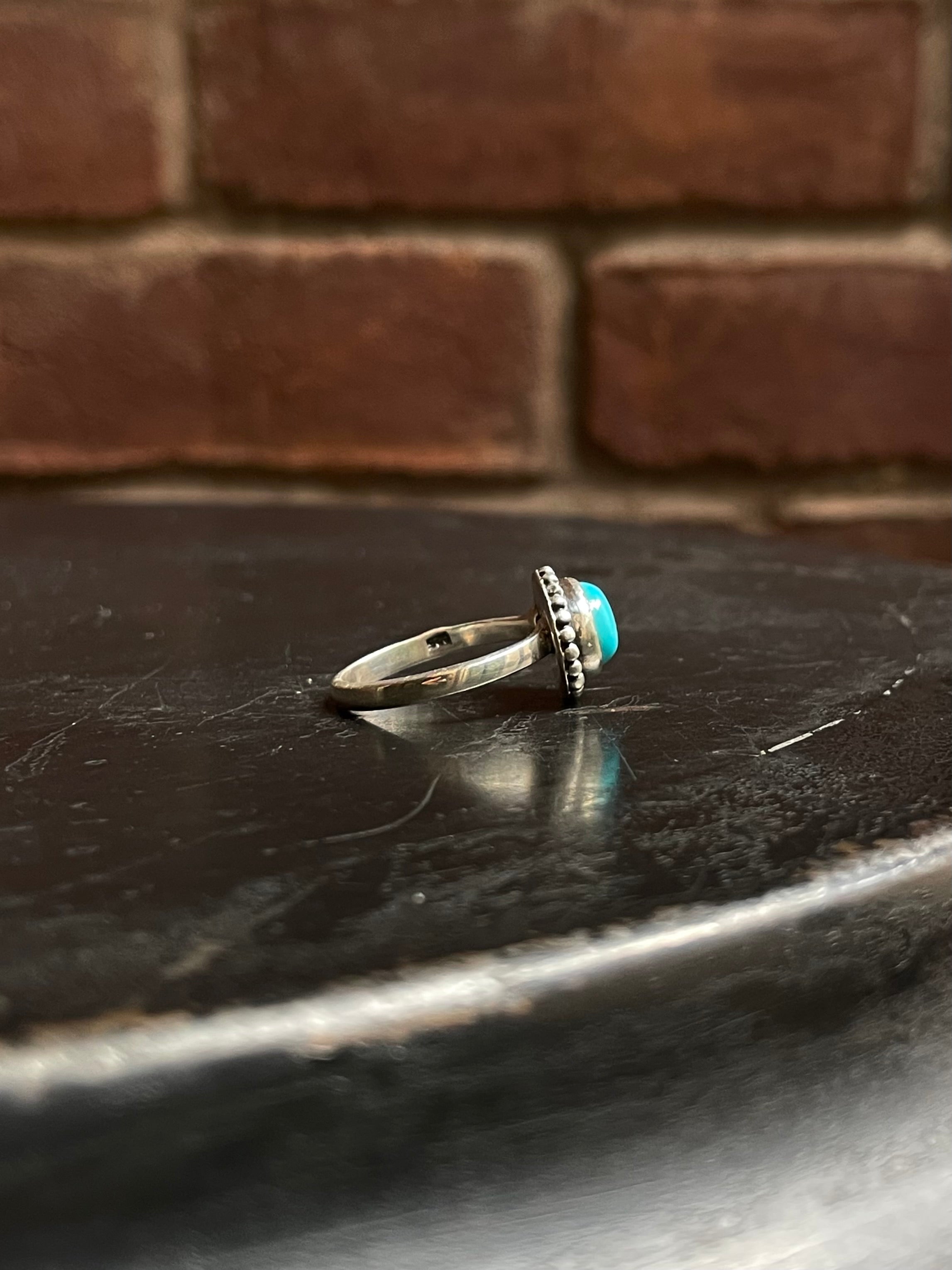 Kingman Turquoise Ring Size 7.5 | 925 Sterling Silver E740